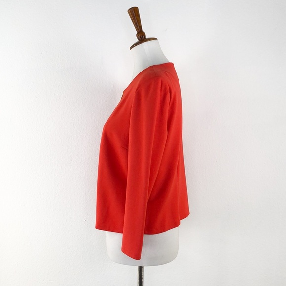 Philosophy Red Zipper Front Jacket Blazer - Picture 3 of 7